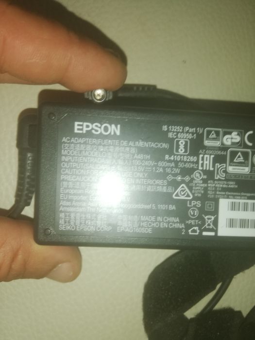 Încărcător imprimanta epson a481h mufă pin central 13,5v