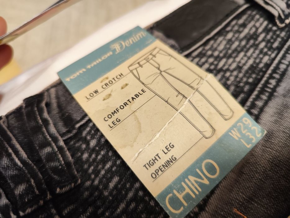 Дамски дънки черен деним 29/32 Tom Tailor нови