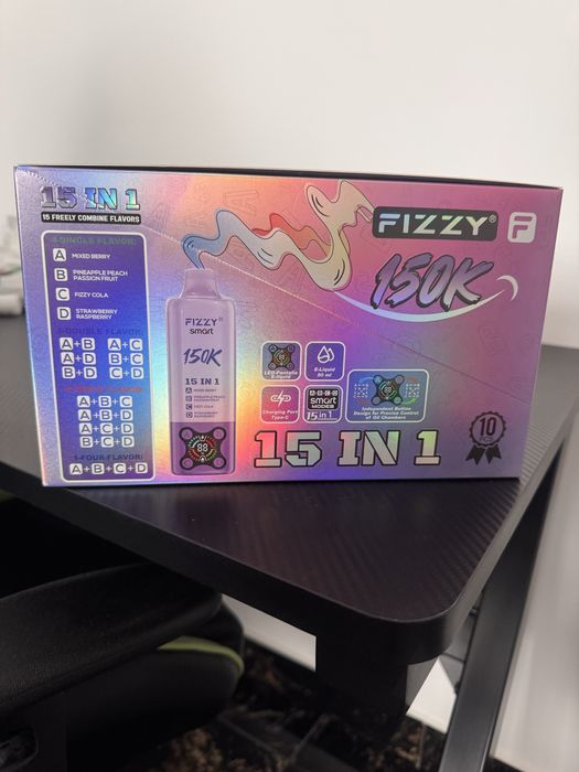 Vape 150.000 fumuri cu 4 arome combinabile 15 in 1, Stoc nou