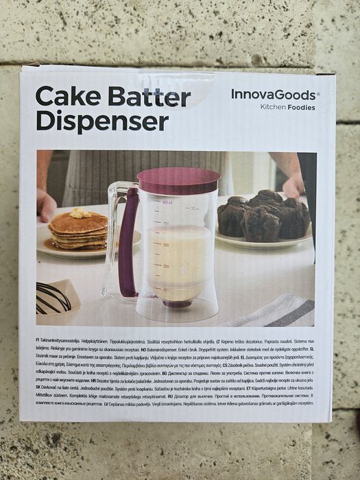 Dispenser pentru aluat InnovaGoods 900 ml – Nou, sigilat
