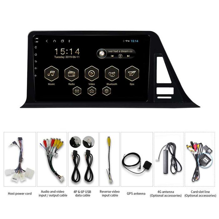 Navigatie Android 14 TOYOTA C-HR 2016 - 2020 1/8 Gb CarPlay + CAMERA