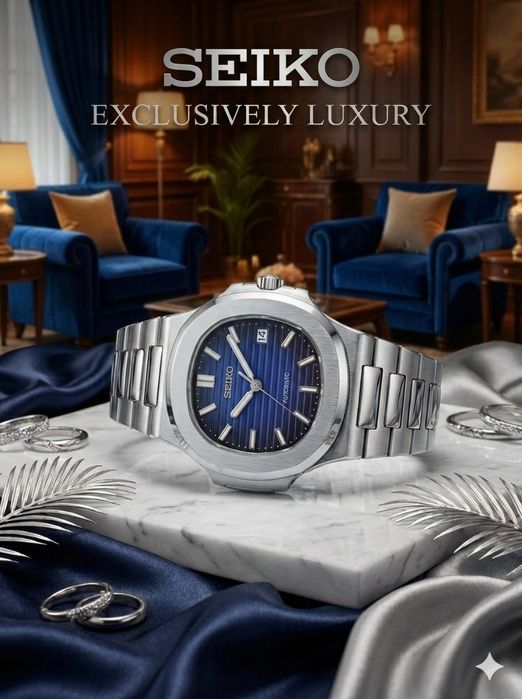 Vând Seiko "Nautilus" Mod – Cadran Albastru Texturat – Nou/Impecabil