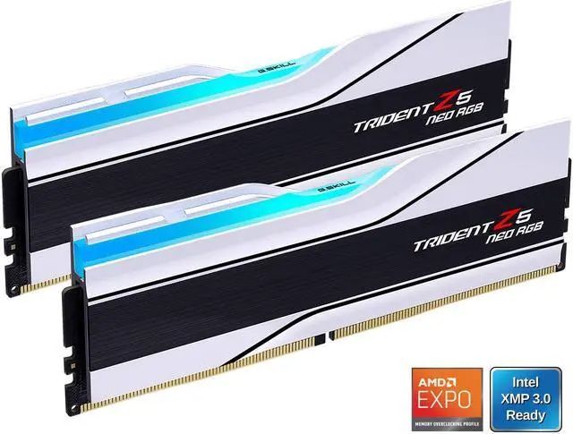 G.Skill Trident Z5 neo RGB white 64 gb 6000mhz Amd EXPO + intel XMP