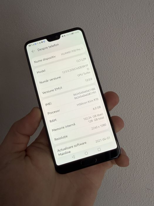 Vand Huawei P20 pro