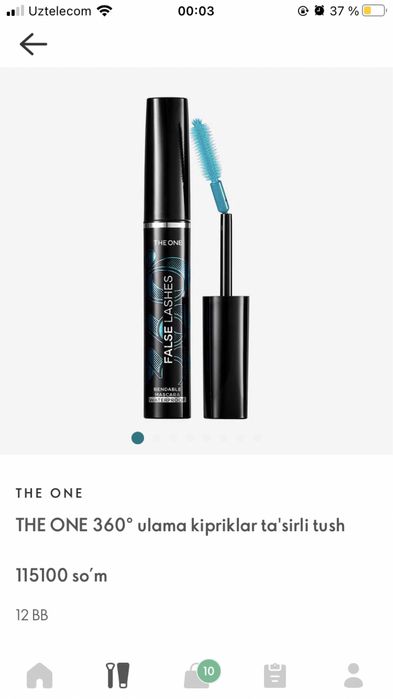 THE ONE 360° ulama kipriklar ta'sirli suvga chidamli kiprik tushi