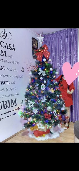 Brad artificial pufos 2m h