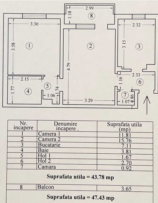 Apartament 2 camere Tomis 2/Vis-a-Vis de Spitalul Judetean