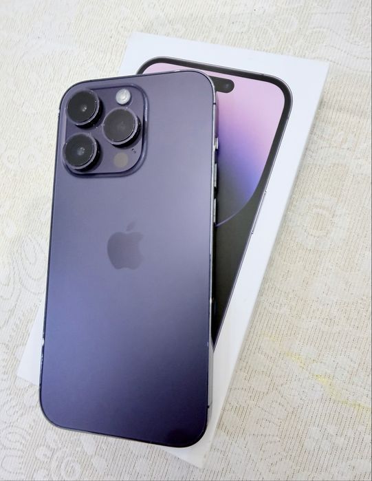 iPhone 14 Pro,  256 GB,  Deep Purple.