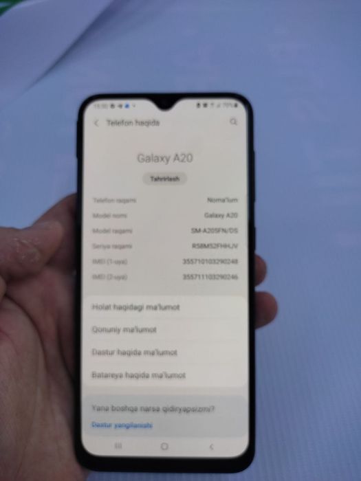 Samsung A20 sotiladi