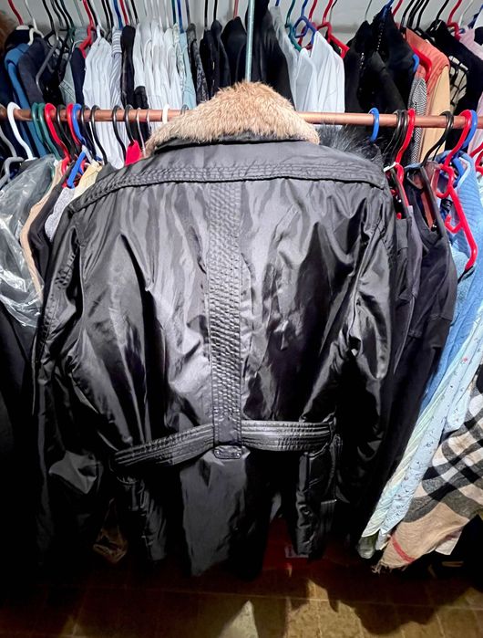 Geaca guler blană naturală KATARSIS  casual elegant