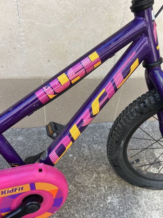 Детски велосипед Drag 14 Rush Розов/Лилав + каска