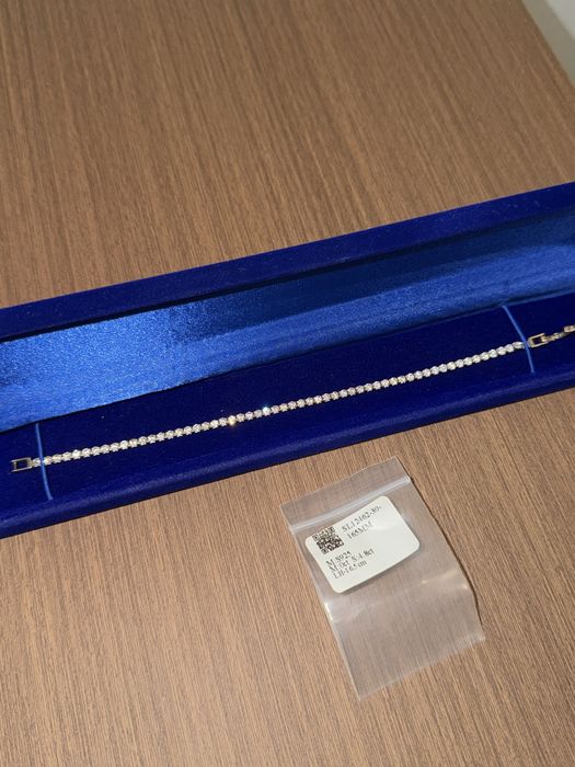 Браслет, серебро, фианиты.