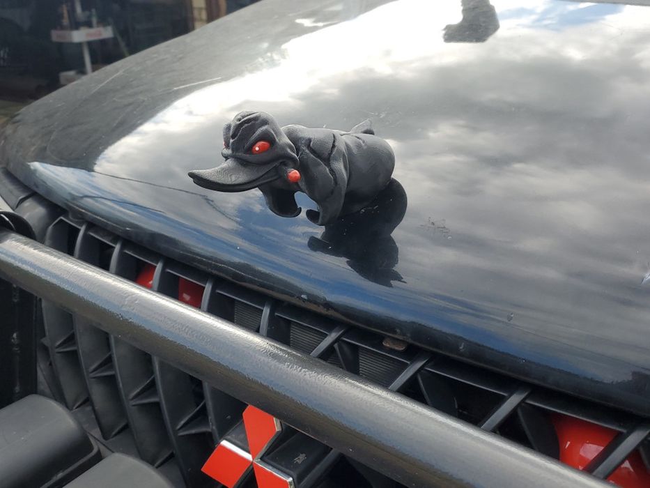 Здая утка на капот