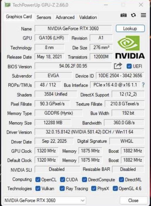 Msi Ventus RTX 3060 12GB x2 OC