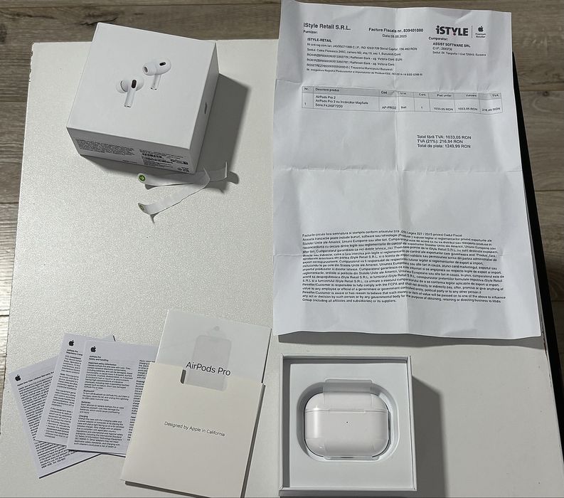 AirPods Pro 2 USB-C – originale – stare impecabilă – factură iSTYLE