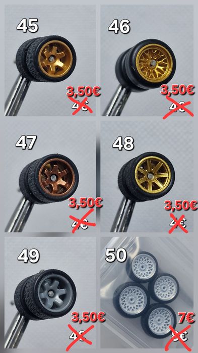 Гуми с джанти за Hot wheels, Matchbox и други 1:64 модели