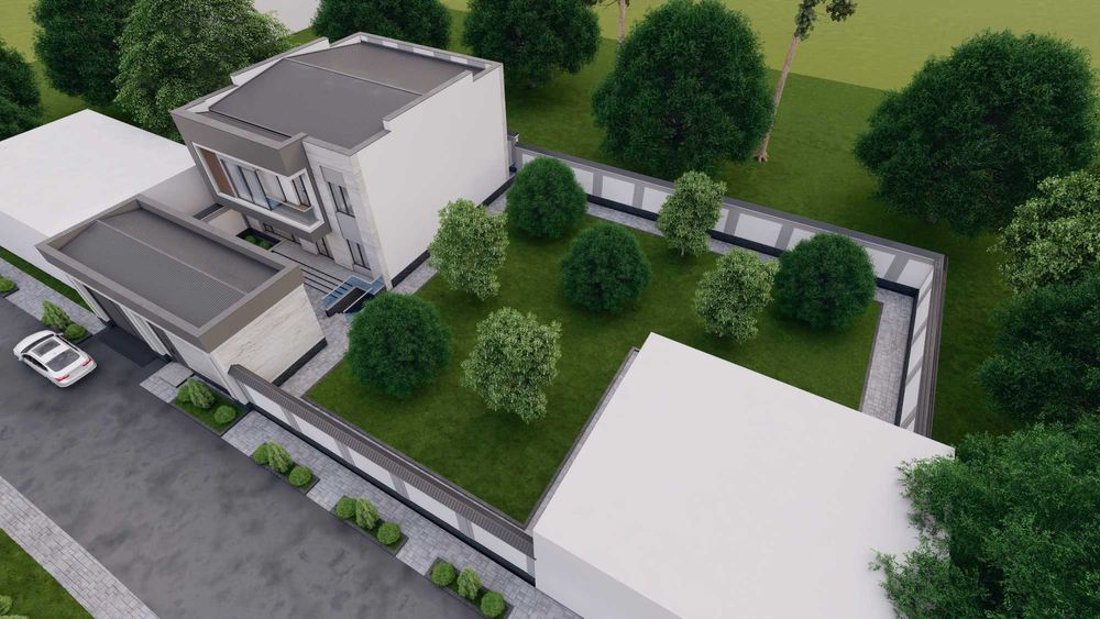 Продается участок с домом в стиле Hi-Tech.

Площадь участка: 3 сотки