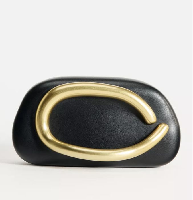 Дамска чанта луксозна черно/бяло