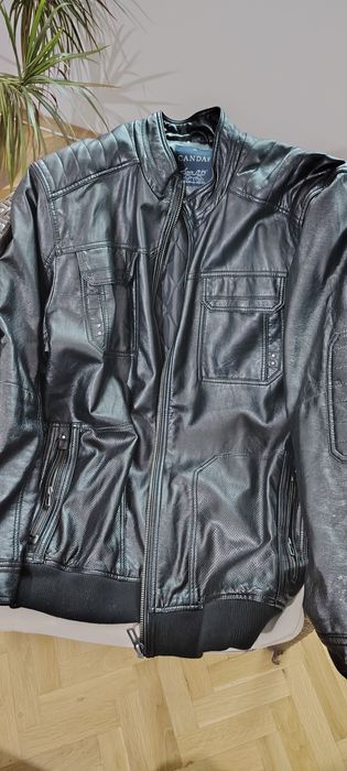 Голямо естествена кожа яке