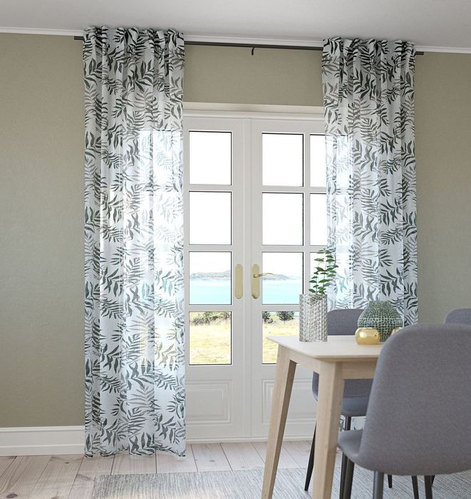 Комплект пердета Jysk (2 бр), с флорален мотив