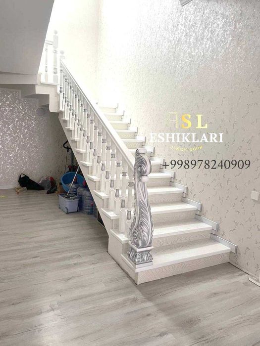 Деревянные лестницы из мдф шпона балясины перилы cool stairs