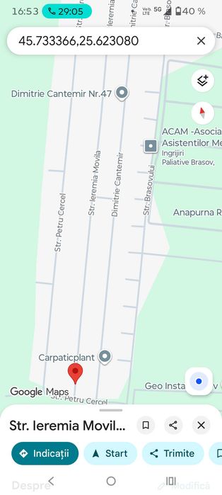 Proprietar, vand teren intravilan 378mp intre Simpetru si Bod, str. Ieremia Movila