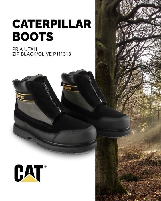 Ботинки CAT Utah Zip Black P111313 спецобувь
