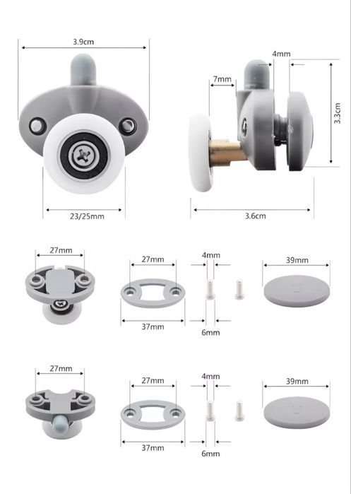 Ролики для дверей аксессуар для душ кабины