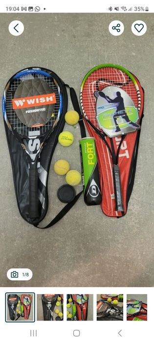 Vând set format din 2 rachete de tenis de câmp, noi, nefolosite, ideale pentru joc de tenis.