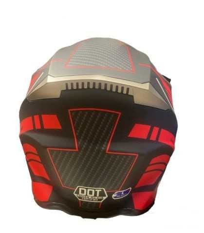 Каска за ендуро крос атв , Matt Black/Red - модел 188