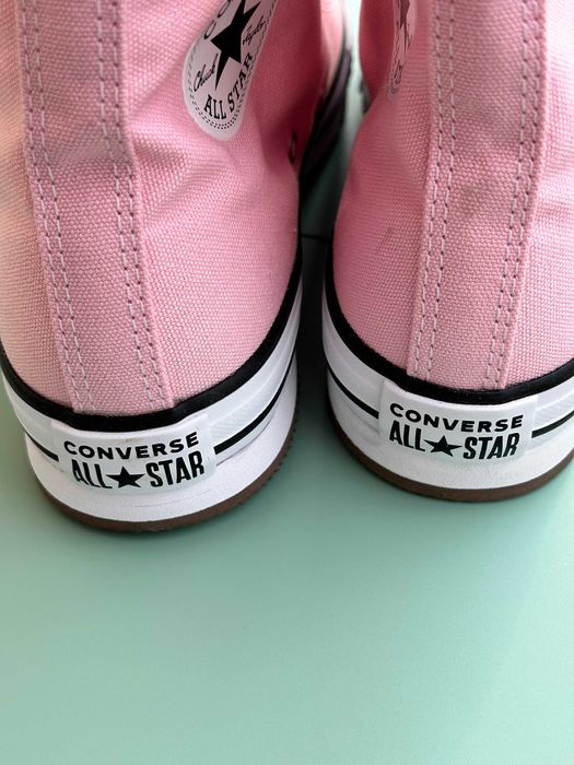 Teniși Converse Ctas Eva Lift-Hi, marimea 36 roz deschis, alb