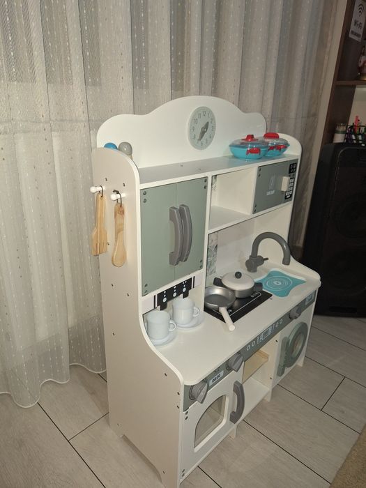 Bucatarie din lemn Lulilo pentru copii cu Expressor si masina de spala