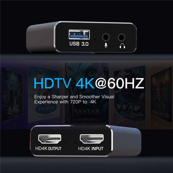 HDMI - USB 3.0 Video Capture Card Game Live Streaming видео кепчър