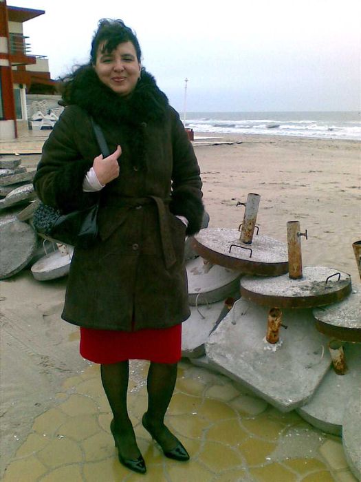 Haina de piele intoarsa imblanita pt. dama