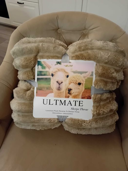 230x200 Luxurious Sherpe Throw Cafea cu Lapte