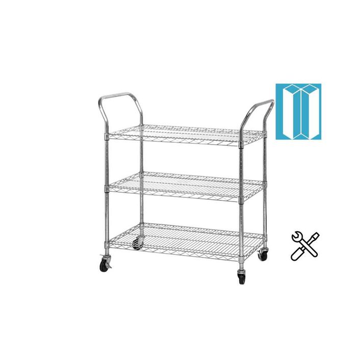 Количка три нива неръждаема стомана L3 -110