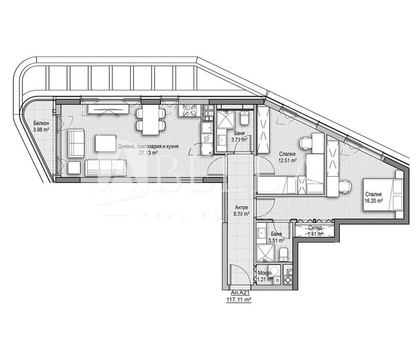 3-стаен в София-Витоша площ 117 цена 422400