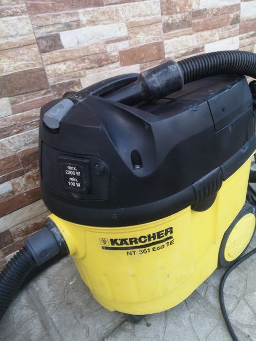 Прахосмукачка Karcher NT361eco 3600W 30L Контакт  Automatic Тупалка  Сухо Строителство Гипс Картон