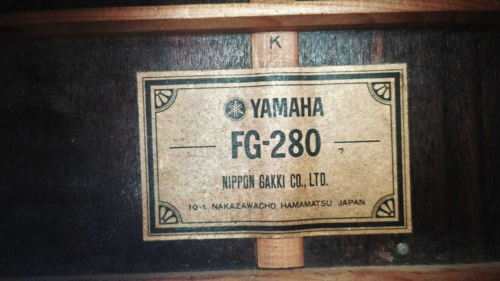 Chitara actustica Yamaha FG280 Made in Japan - anii '70 - Toc original - Garanție