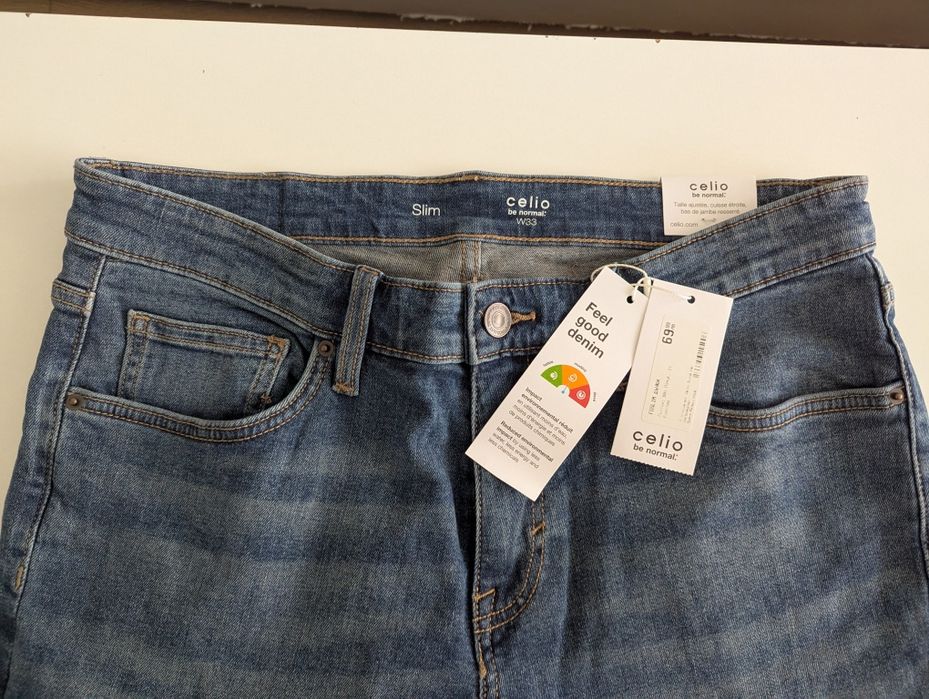 НОВИ мъжки дънки Celio W33 42FR Slim