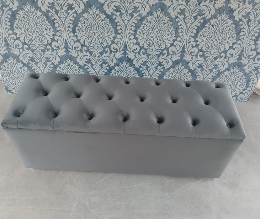 Bancheta, băncuță catifea, lada pentru pat cu spatiu pentru depozitare