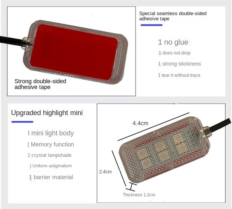 Set 4 lampi Led Rgb Auto Lumini picioare Lumini Ambientale Bricheta