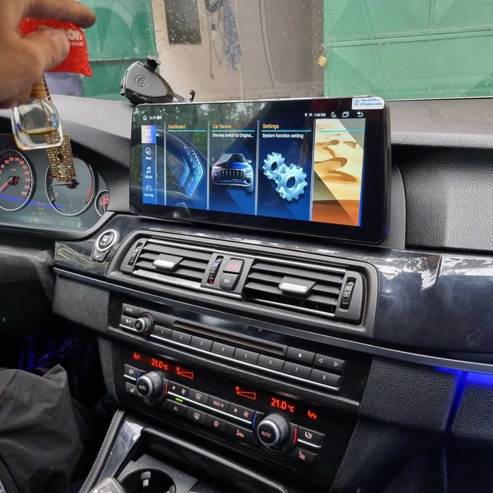 Navigatie android 12" BMW F10 F11 Carplay Waze YouTube