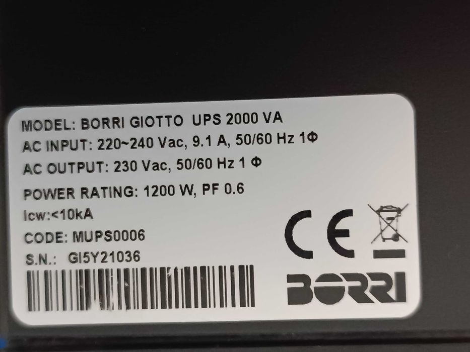 UPS (ЮПС)  Borri GIOTTO , 2000VA/1200W