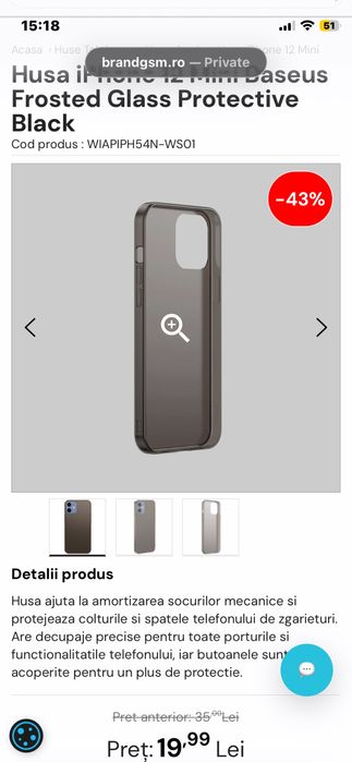 Huse Baseus pentru Iphone 12 mini