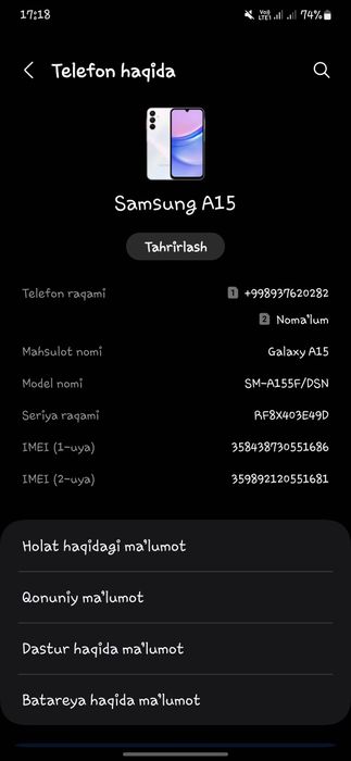 Samsung A15 obmen