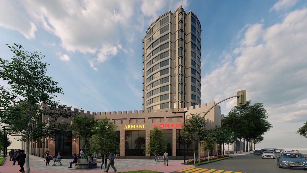 Продаётся 1-комнатная квартира 45 м² в новом ЖК Rizo Qal'asi, Наманган