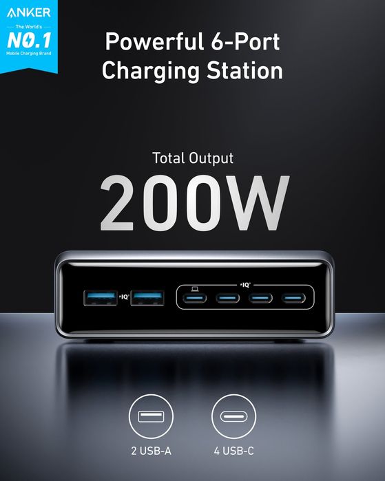Anker Prime 200W 6 Port GaN