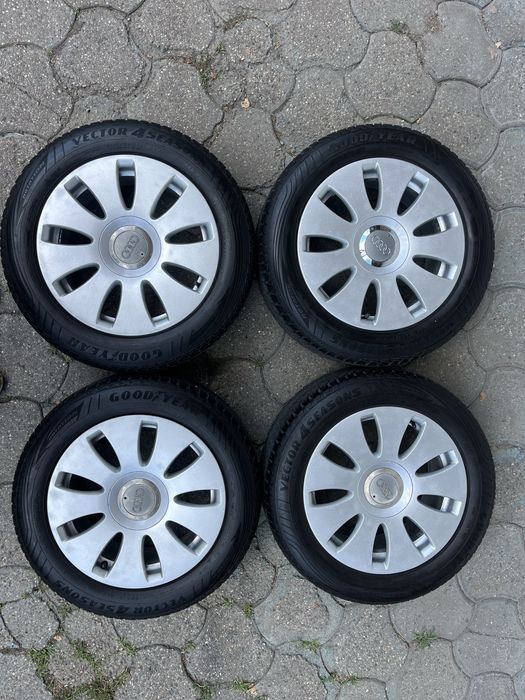 Jante aliaj 5x112mm, anvelope 205/55 R16, Audi A3, A4 B5 B6 B7, VW Seat Skoda