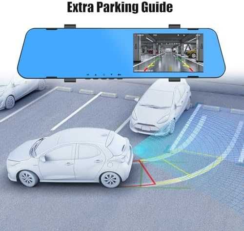 Нова 4.5" Огледална Камера с Нощно Виждане и Паркинг Асистент кола